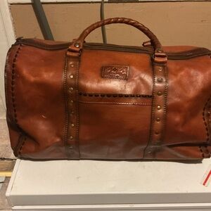Patricia Nash Weekender Duffel Classic Travel Bag Brown Patina Heritage Sytle